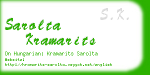 sarolta kramarits business card